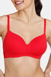 Zivame Padded Non Wired 3/4Th Coverage T-Shirt Bra - Chinese Red — thumbnail 6